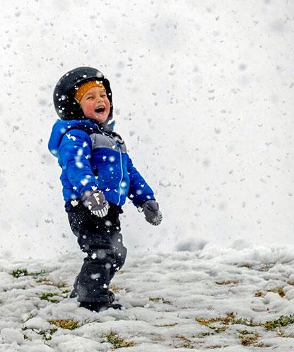 boy in the snow